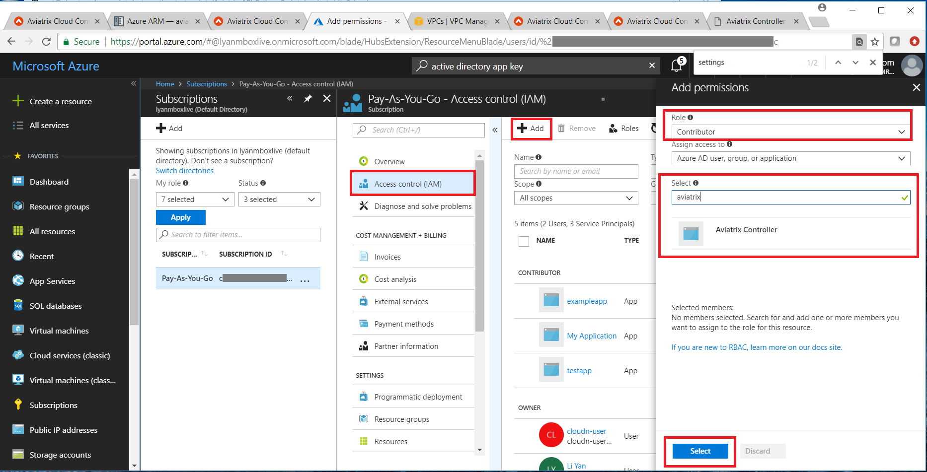 screenshot of add role assignment page in azure