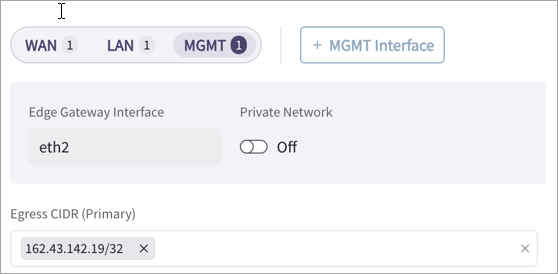 edge mgmt egress ip megaport