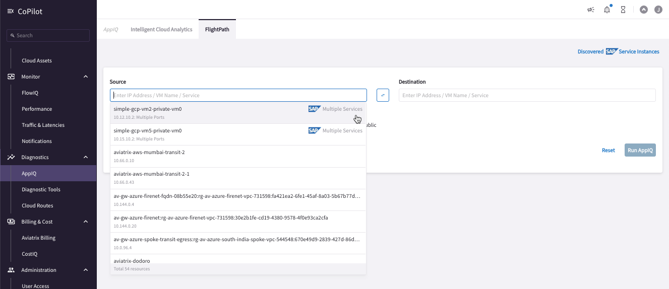 SAP AppIQ dialog