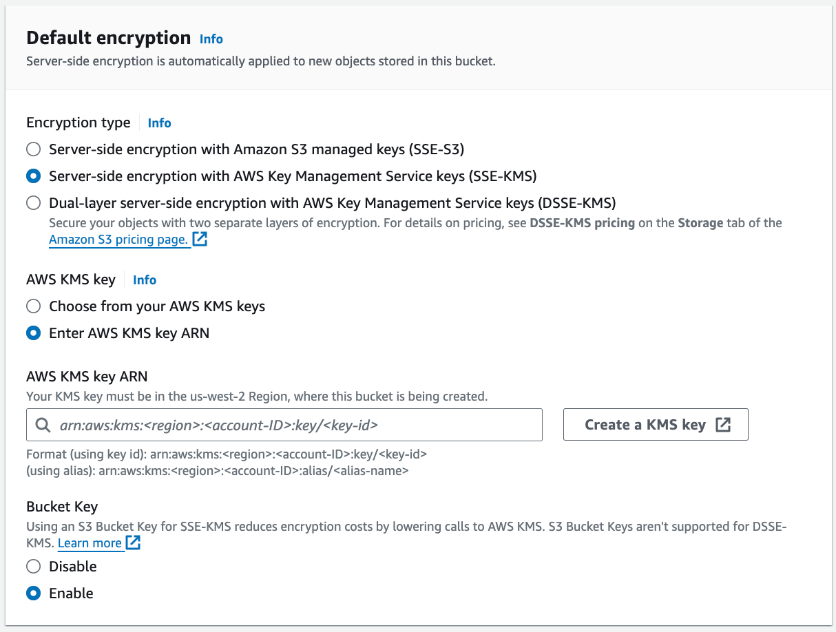 s3 select default encryption