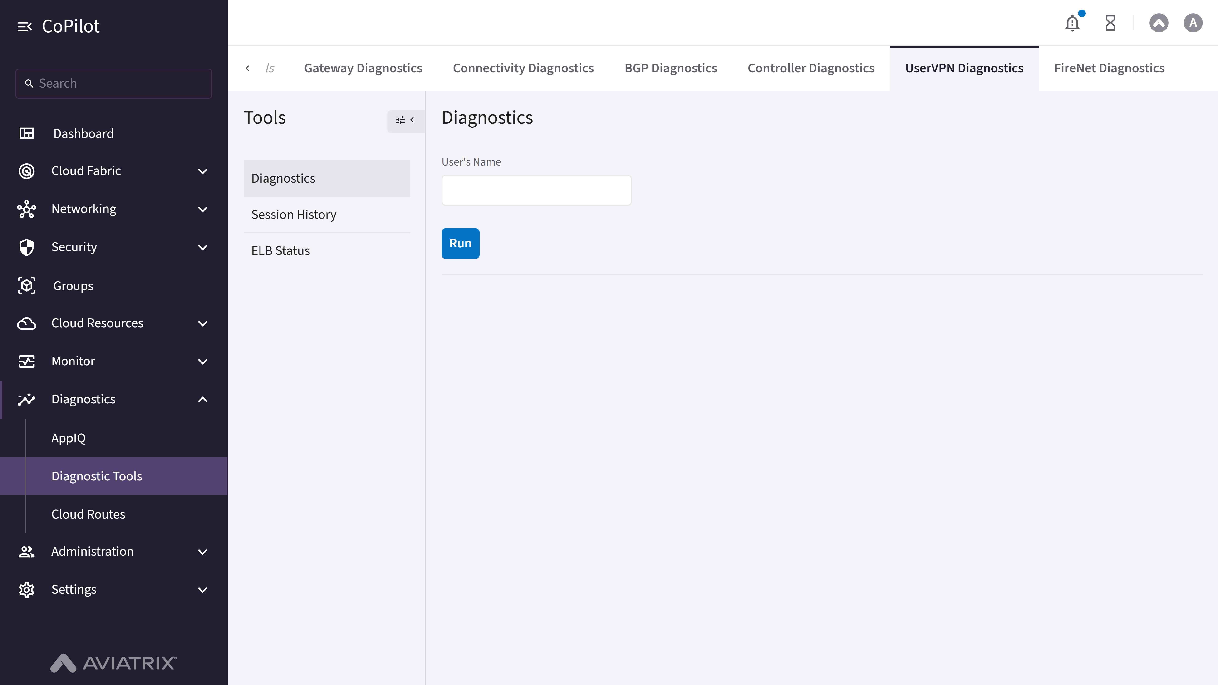 UserVPN Diagnostics