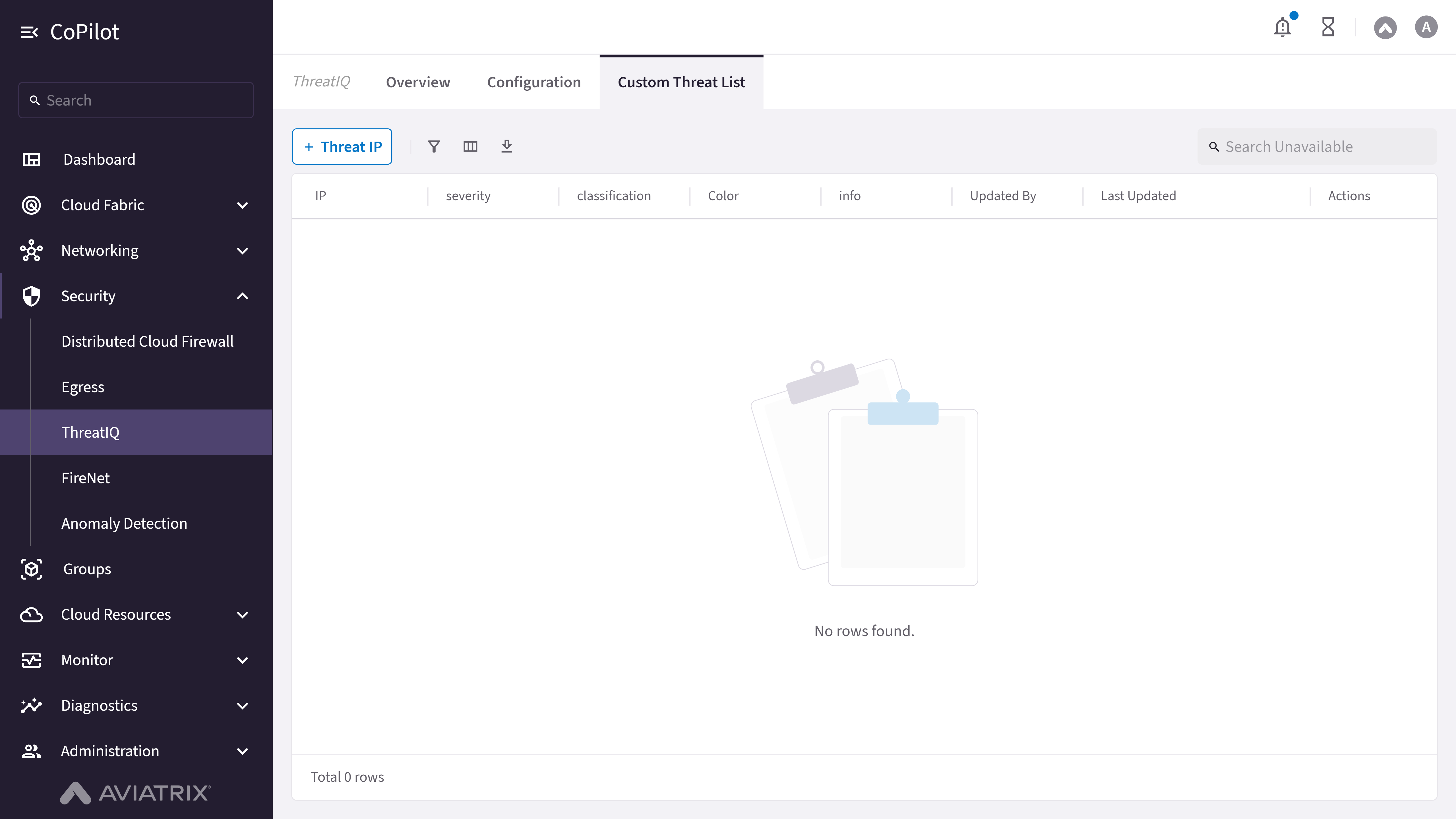 ThreatIQ: Custom Threat List