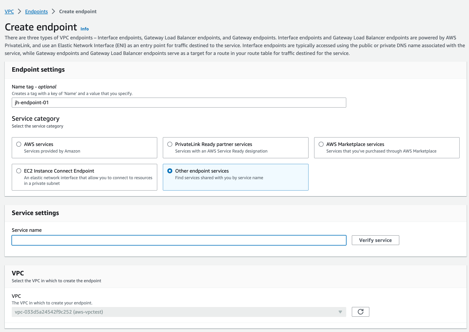 Endpoint VPC