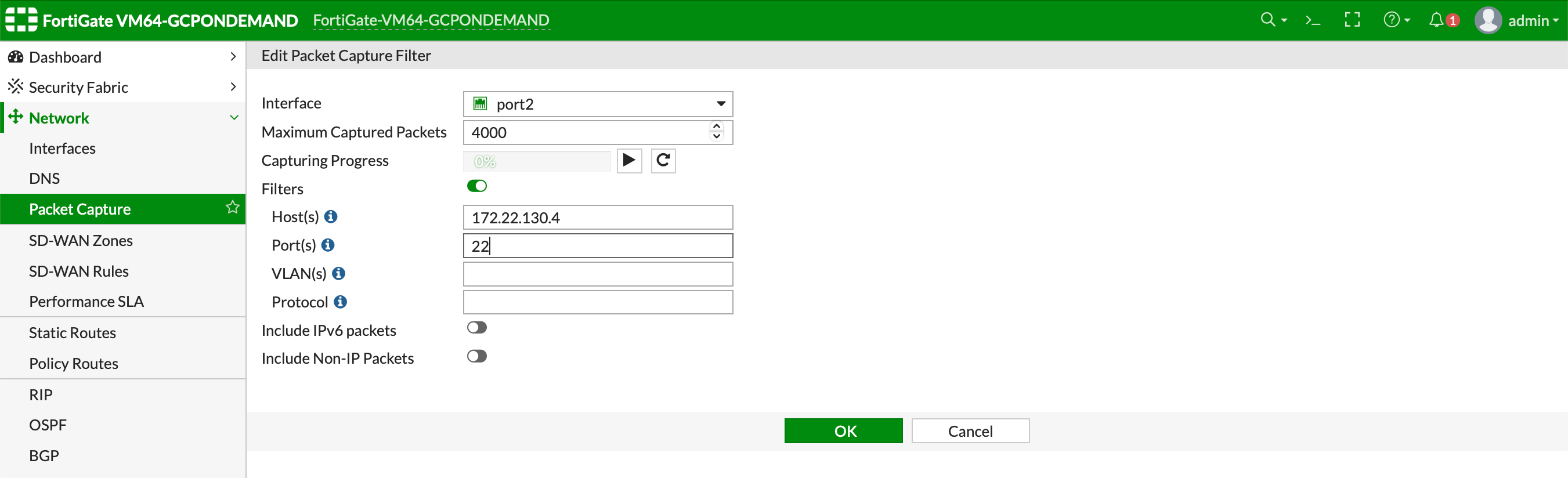 fortgcp packetcapture