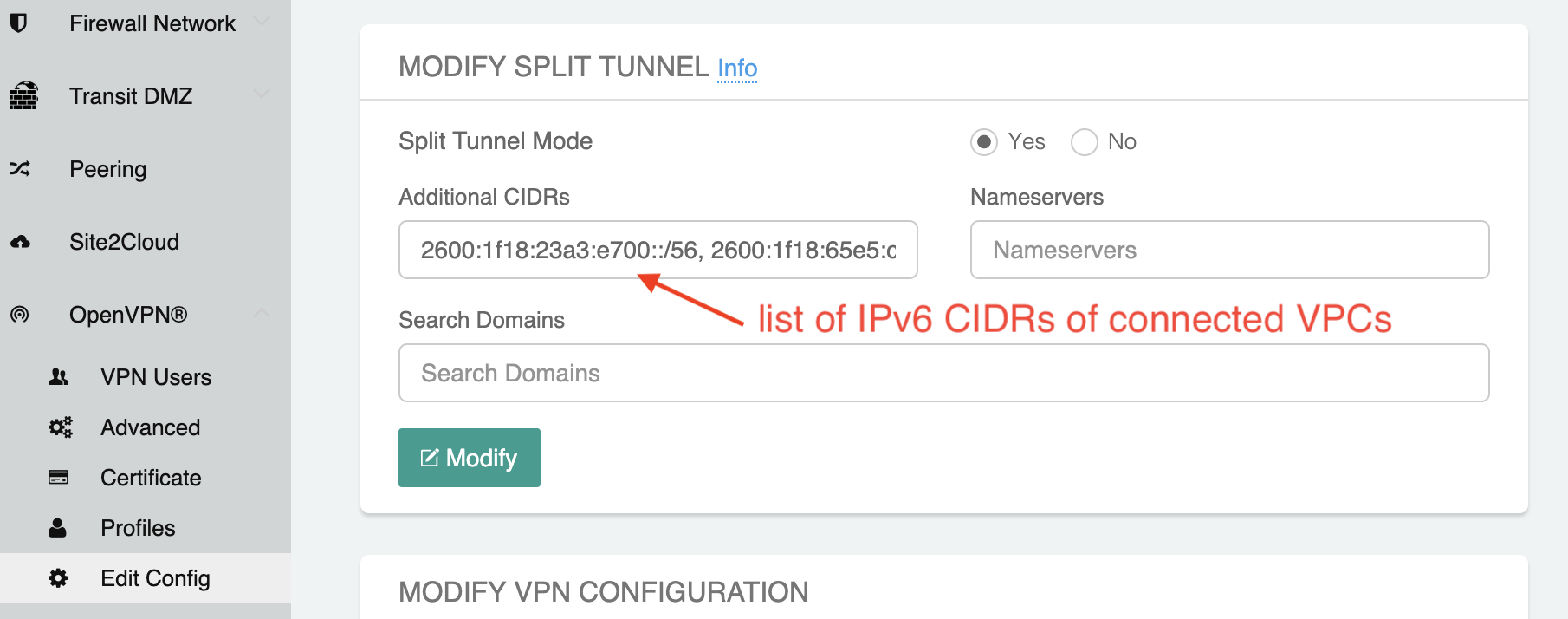 VPN CIDR